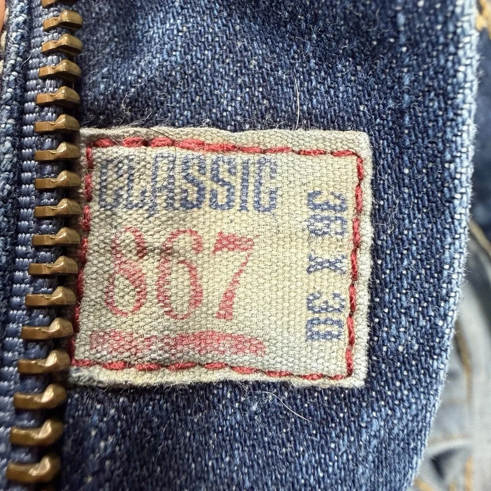 Polo Ralph Lauren Classic 867 Mens Jeans 36X30 Medium Wash Straight Leg Denim
